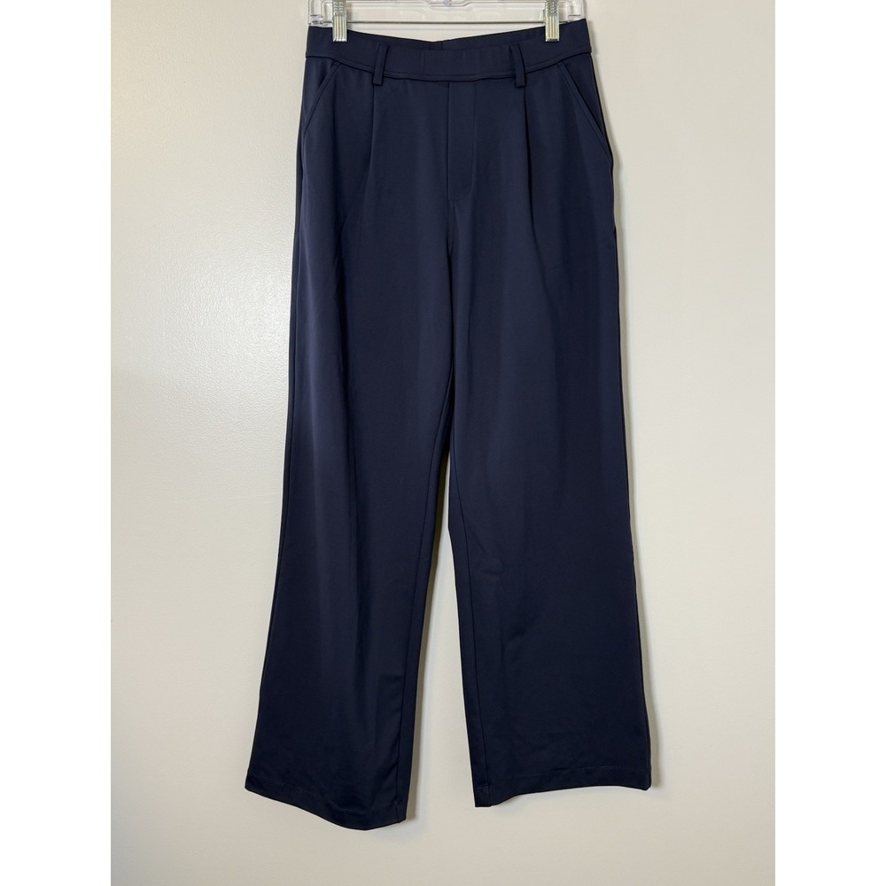 HALARA Flex DayStretch High Waisted Work Flare Pants in Navy - Size Medium TALL